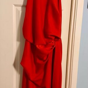 camilla & marc Vibrant Red Asymmetrical Dress